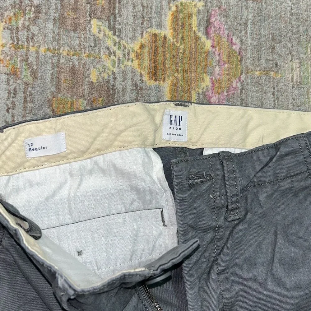 Gap grey chino dress pants boys sz 12